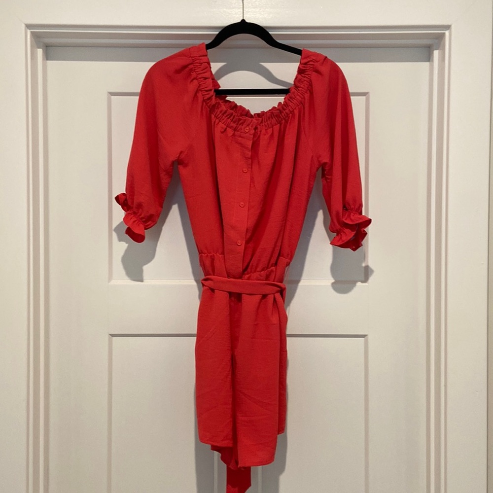 Gibson coral romper Large